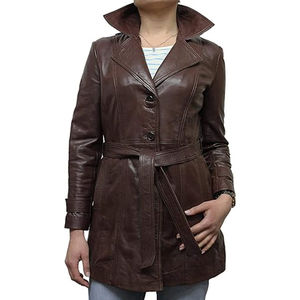 2025 vente en gros femmes haut Design à la mode séchage rapide respirant grande taille Style décontracté manteaux en cuir véritable pour les femmes - Product Image 2