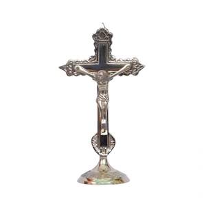 Hristian Croix Jésus-Christ Statue fabricant Antique Fini (Or) Table Debout Showpiece Creative Seigneur Jésus Sainte Croix - Product Image 2