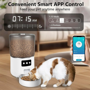 Mới Đến Thông Minh Tự Động Wifi Pet Trung Chuyển Silicone Mèo Thực Phẩm Dispenser Với Ứng Dụng Điều Khiển Cho Chó - Product Image 2