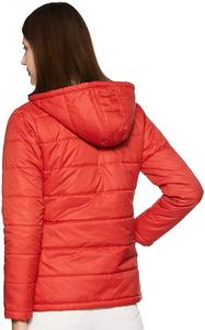 Chaqueta acolchada gruesa y cálida de invierno para mujer con logotipo personalizado, ropa de burbujas con relleno de algodón transpirable, forro de poliéster, tela tejida - Product Image 2