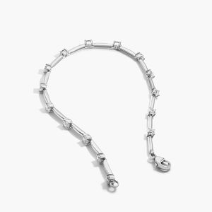 Ruha Sterling <b>Silver</b> Moissanite Chain Link <b>Bracelet</b> For Women Gold Plated Geometric Design Trendy Jewelry Anniversary Gift - Product Image 6