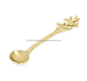Hot Sale Luxury Gold Flower Pineapple Leaf Design Handle Tea <b>Coffee</b> <b>Spoon</b> - Product Image 2