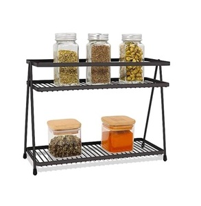 New Arrival Single Tier Metal Spice <b>Shelf</b> Best Price Counter Top Cabinet <b>Door</b> Rack <b>for</b> Kitchen Storage - Product Image 5