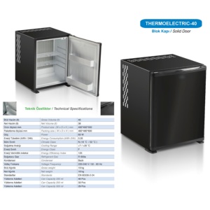Mini-réfrigérateur thermoélectrique 40 - 38L, porte pleine, portable, refroidissement direct, usage domestique - Product Image 1