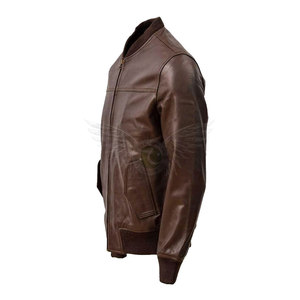 Veste en cuir à manches longues, en cuir, confortable et Design pour l'extérieur, pour l'hiver, au meilleur prix - Product Image 3