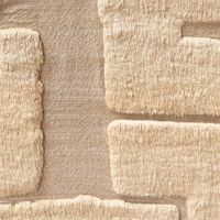 Alfombra Moderna de Alta Calidad Tejida a Mano con Lana Natural de Color Beige, Estilo Shaggy, Acolchada y con Diseño de Patchwork, Modelo Z&H HOME HKR-037 para Uso Doméstico