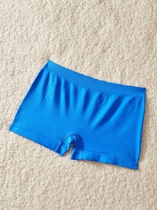 <b>Blue</b> Two Piece Yoga Set Women Spaghetti Strap Sports <b>Bra</b> And Shorts Seamless Solid Color Mid Waist Elastic Waist Workout Wear - Product Image 3