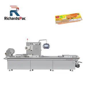 Automatic Thermoforming Triangle Sandwich Bread Packaging Machine With MAP Solid Tray Box Modified Atmosphere Packaging Baguette