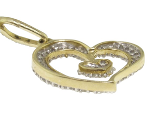 Nuevo hermoso colgante de corazón de diamante de moissanita de corte redondo personalizado totalmente helado en plata de ley 925 - Product Image 3