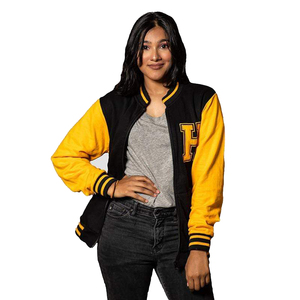 Chaquetas de béisbol universitarias de moda para mujer, servicio OEM, chaqueta tejida de lana de diseño personalizado para adultos - Product Image 2