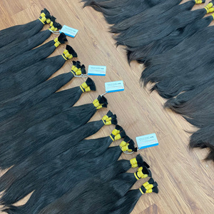 Extensiones de pelo natural de un donante para bebé, color negro, liso y natural, calidad superior, listo para enviar - Product Image 5