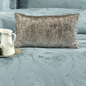 Ensemble de couvre-lit Guzide ASYA 4 pièces en chenille turquoise 100% lavable en machine, 300 fils, tissé, taille King, pour usage domestique, provenant de Turquie - Product Image 4