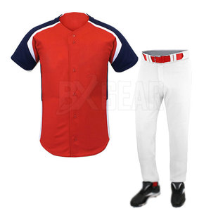 Ensemble d'uniformes de baseball avec numéro de nom d'équipe personnalisé et logo de différentes couleurs et tailles pour les vêtements de sport - Product Image 1