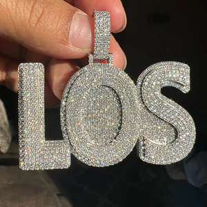 Lujoso colgante de diamante de oro rosa de 14 quilates rapero elegante VVS claridad moissanite diamante para hombres elegante joyería de Hip Hop fiestas - Product Image 1