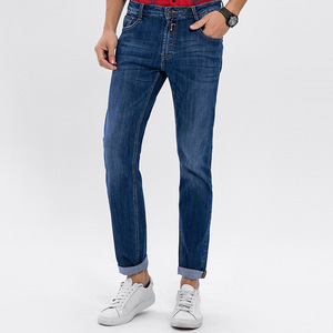 Jeans en coton biologique 100% pour hommes, vente en gros professionnelle, jeans décontractés, jeans bleus pour hommes, jeans slim fit, denim super extensible, pantalon slim - Product Image 3