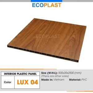 Ecoplast แผงพลาสติกพีวีซีภายในหรูหราขนาด500X20X2500มม. สไตล์โมเดิร์นเรียบง่ายเฟอร์นิเจอร์ห้องนอน - Product Image 2