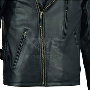 Veste en cuir de haute qualité Logo personnalisé Veste en cuir Vêtements à la mode Veste en cuir pour hommes - Product Image 6