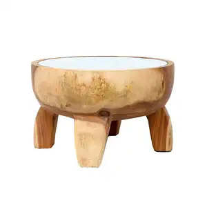 Best Quality Round Coffee Table Bowl Shape with Glass Top Table Modern Item Living Room Finish Furniture