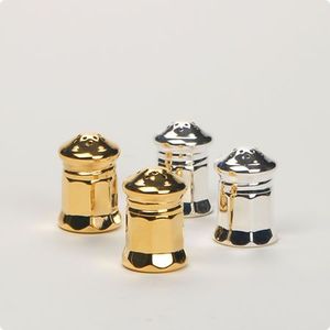 Salière et poivrière en acier inoxydable, très vendues, finition dorée, élégante, en métal, pour assaisonnement - Product Image 5