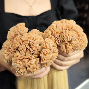 Venta caliente 2025 punta plana extensiones de cabello humano vietnamita 100% crudo de alta calidad recto completo cutícula onda Paquete de estilos de rizos - Product Image 1