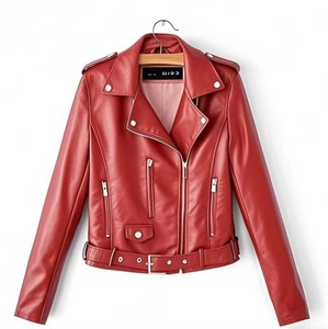 Mode femmes Racer veste laine Slim Fit hiver fermeture éclair vêtements d'extérieur teint respirant coton rempli - Product Image 4