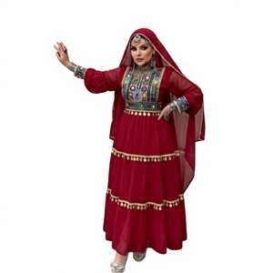 Wholesale 2026 Black Afghan Women's Traditional Dresses Low MOQ Unique Banjara with Lace Button Decorations Multi-Color Options - Product Image 1