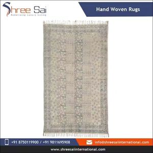 Alfombra de tejido plano de algodón Premium para hoteles, salas de estar, apartamentos modernos, alfombra reversible Dhurrie hecha a mano a precio mayorista - Product Image 2