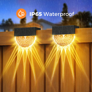 Наружные солнечные светодиодные садовые огни IP65 водонепроницаемые заборные огни для террасы патио садовые украшения - Product Image 4