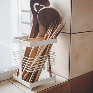 Porte-couverts carré moderne en métal fer baguettes couteau fourchette organisateur pour cuisine vaisselle salle à manger support de rangement - Product Image 5