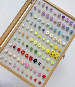 Boucles d'oreilles pendantes au <span class=keywords><strong>crochet</strong></span> <span class=keywords><strong>pas</strong></span> chères, micro-haak, bijoux au <span class=keywords><strong>crochet</strong></span>, petits bijoux Kawaii, décorations d'oreilles, tricotées à la main, mini-bijoux au <span class=keywords><strong>crochet</strong></span>, cadeau - Product Image 2