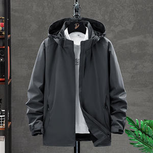 OEM Custom logo Embroidery Printed Design <b>Men's</b> Hooded Windproof and Waterproof Couple Jacket Outdoor Single Layer Jacket - Product Image 6