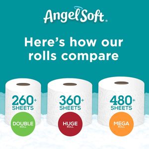 ANGEL SOFT Toilet <b>Paper</b> Bath Tissue, 48 Double <b>Rolls</b>, 260+ 2-Ply Sheets Per <b>Roll</b> - Product Image 3