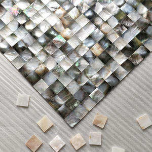Toptan Ekolojik Doğal Deniz Kabuğu Kare Mozaik Siyah Sedef Karo Ev Otel Banyo Duvar Mutfak Dekorasyonu için - Product Image 2