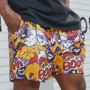 Summer Essential Beach Board Short à taille élastique Custom Designer Activewear Gym Mesh Sweat Running Men Shorts - Product Image 2