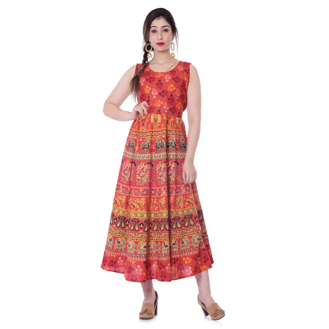 Indian Ethnic Summer dress hot sale woman custom dresses women casual maxi elegant bohemian dress long sleeveless