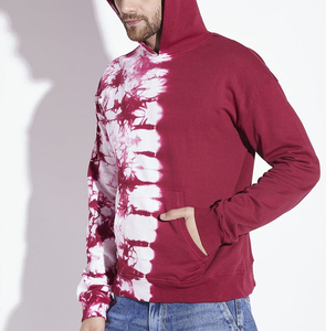 Sudadera Cómoda para Hombre con Capucha Ajustable, Diseño Único Personalizado de Dos Tonos con Tinte Anudado, Estilo Urbano - Product Image 4