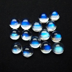 พลอยมูนสโตนสีรุ้งแท้100% อัญมณีทรงกลมอัญมณีเจียระไนแบบหลวม - Product Image 1