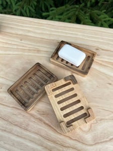 Jabonera de madera de nogal elegante, diseño Natural pulido para una decoración elegante del hogar en el baño o la cocina - Product Image 2