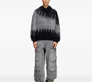 OEM personalizado de alta calidad Vintage Streetwear Tie-Dye impreso Jersey polar acanalado puños dobladillo 100% sudaderas con capucha de algodón para hombres - Product Image 4