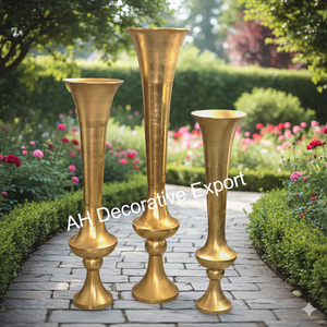 Vase à fleurs moderne de luxe en métal mat avec fleurs multicolores, décoration de table pour la maison et le bureau - Product Image 5