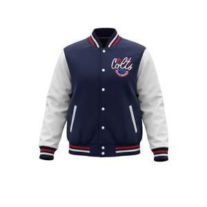 Veste de baseball universitaire en tissu Letterman pour hommes, broderie en chenille, patchs en laine, vestes universitaires - Product Image 3