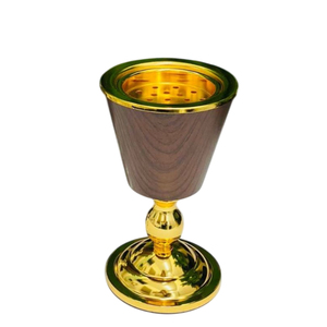 Porte-encens en métal doré de qualité supérieure Design élégant Décoration de table islamique pour la maison Brûleur Bakhoor Diffuseur d'aromathérapie - Product Image 1