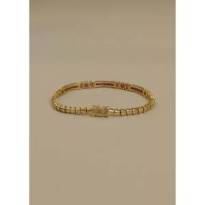 Vintage 18k <b>Ruby</b> Set Fashion Tennis <b>Bracelet</b> Elegant and Luxurious - Product Image 3