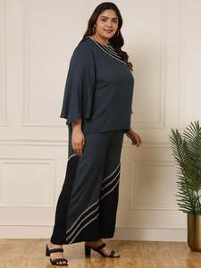 Conjunto de Top y Pantalones Palazzo de Rayón Liso hasta el Tobillo para Mujer, Mono Largo de Moda, Vestido Occidental Elegante y Novedoso para Mujer - Product Image 6