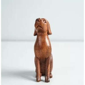 Custom Designed Art Deco Wooden <b>Car</b> <b>Model</b> Sculpture Dog Statue as Tabletop Living Room Ornament - Product Image 1