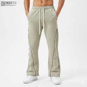 Wholesale Custom Sun Fade Flared Acid Wash <b>Sweat</b> <b>Pants</b> <b>Men</b> Zip Up Blank Cut And Sew Wide Leg <b>Pants</b> <b>Mens</b> Baggy Sweatpants Winter - Product Image 1