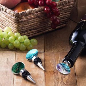 Bouchons de bouteilles de vin élégants en acier inoxydable pour les mariages de vacances de bar à cadeaux - Product Image 3