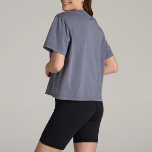 เสื้อยืดสตรีทรงหลวมผ้าฝ้ายเนื้อนุ่ม220 GSM สำหรับฤดูหนาว - Product Image 2