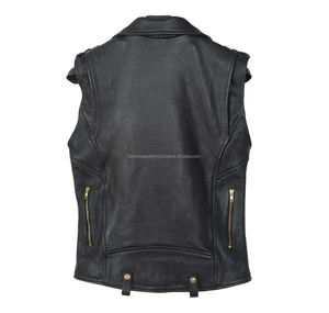 Nardon เสื้อกั๊กหนังแบบซ่อนมีกระเป๋าของผู้ชายเสื้อกั๊กหนังสีน้ำตาลวินเทจสำหรับผู้ใหญ่แจ็คเก็ตหนัง - Product Image 3