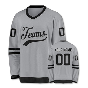 Custom Quality Men Wear Ice Hockey Jersey Hip Hop Personalized Printed <b>Long</b> <b>Sleeves</b> Hockey Jersey for Men - Product Image 1